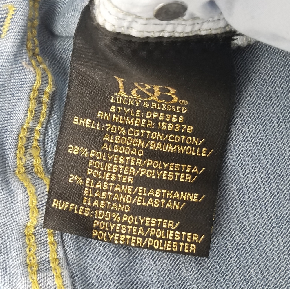 Lucky and Blessed L&B Teal Serape Plus Size Jeans - Picture 15 of 15